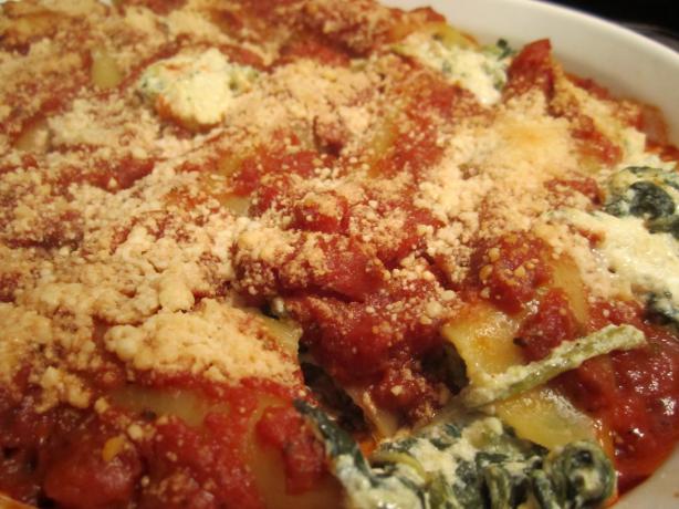 Kittencal's Spinach & Four-Cheese Manicotti (Vegetarian). Photo by amri92
