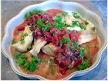 Fish Steaks with olives and capers