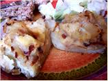 Onion Bacon Cheese Stuffed Baked Potatoes