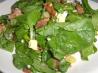 Wilted spinach salad. Recipe by Hey Jude