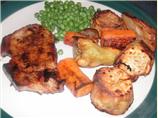 Mustard Honey Pork Chops & Vegetables