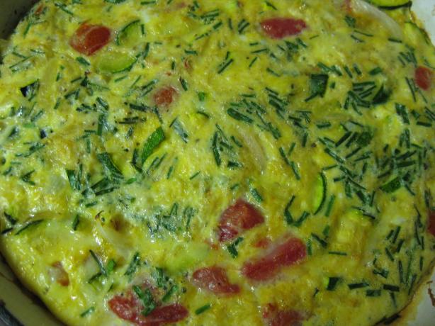 Zucchini-Tomato Frittata. Photo by Charlotte J