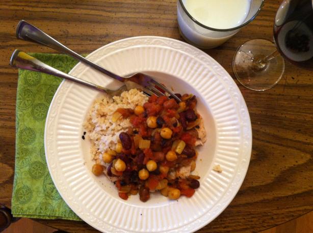 Curried Chickpeas and Black Beans-Low Fat. Photo by Meghan at Food.com