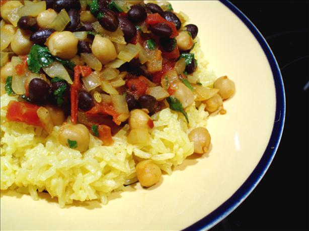 Curried Chickpeas and Black Beans-Low Fat. Photo by Kozmic Blues