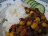 Curried Chickpeas and Black Beans-Low Fat