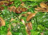 Saut&eacute;ed Spinach and Mushrooms