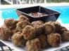 Spicy meatballs with savoury jam. Recipe by JustJanS