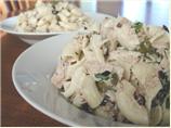 Tuna pasta with lemon cream sauce