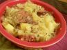 Bratwurst and Sauerkraut Casserole. Recipe by strawberryjane