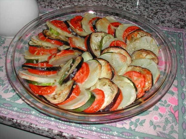 Fresh Vegetable Tian. Photo by Kumquat the Cat's friend