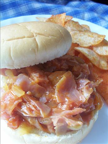 Crock Pot BBQ Ham Sandwiches. Photo by * Pamela *