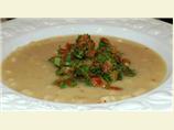 White Bean Soup with Salad Salsa