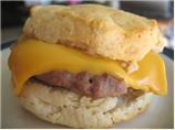 Mini Sausage & Cheese Breakfast Biscuit Sandwiches
