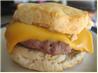 Mini Sausage & Cheese Breakfast Biscuit Sandwiches. Recipe by TheDancingCook