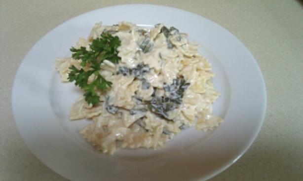 Creamy Spinach Pasta Sauce. Photo by kmart1605