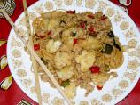 Asian-Style Ground Chicken and Noodles