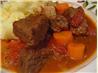 Braised Beef Stew. Recipe by Kittencalskitchen