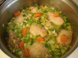 Cock-a-Leekie (Chicken and Leek Soup). Photo by mums the word