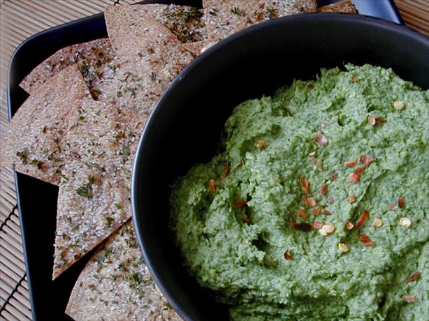 Spinach-Garlic-Edamame Hummus. Photo by ms_bold