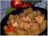 Crock Pot Apple Chicken Stew  (Low Fat). Recipe by Kittencalskitchen