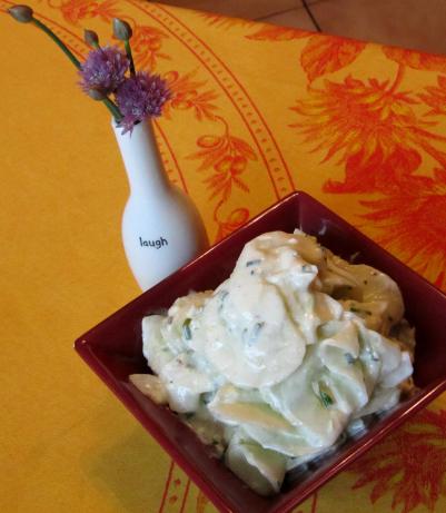 Cucumber in Sour Cream Salad. Photo by Rita~