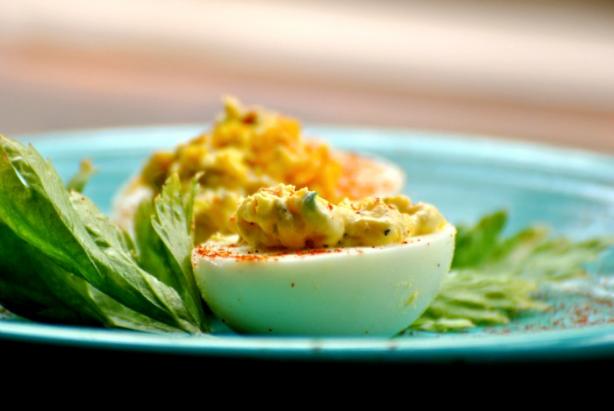 Easy Deviled Eggs. Photo by Andi of Longmeadow Farm