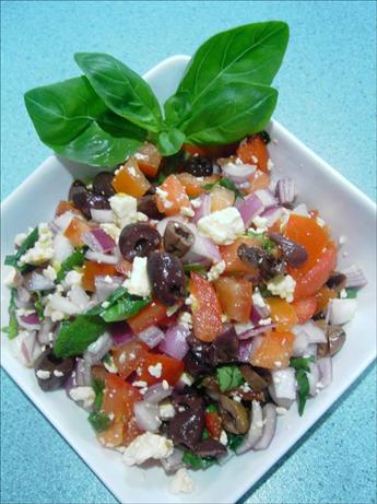 Tomato Basil & Feta Salad. Photo by JustJanS