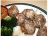 Meatballs in Creamy Mushroom Sauce. Recipe by Kittencalskitchen