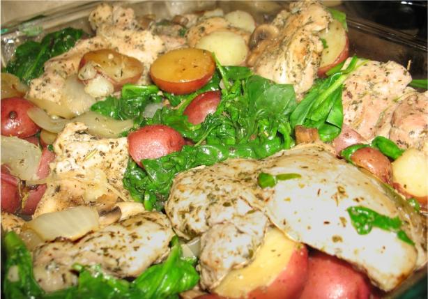 Pan Roasted Chicken and Veggies. Photo by V.A.
