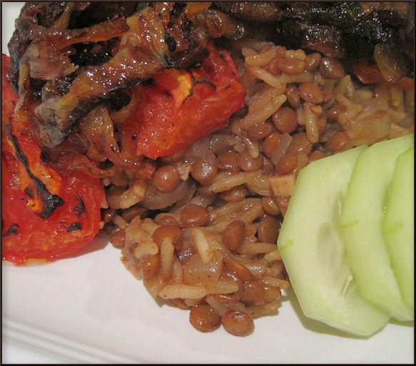 Lebanese Lentil/Rice Pilaf With Blackened Onions. Photo by Sandi (From CA)
