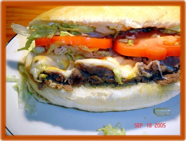 Three Cheese Steak Sandwich. Photo by lets.eat