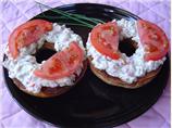 Breakfast Bagel, Featuring Tomato and Garden Cream Cheese