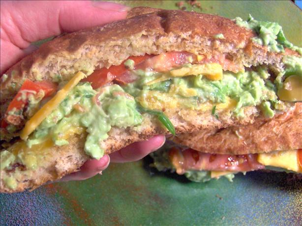 Veggie Guacamole Submarine Sandwich. Photo by Sharon123