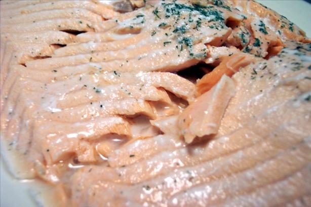 Chuck's Easy Poached Salmon. Photo by HeatherFeather