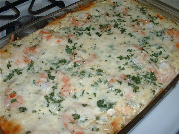 Herbed Shrimp and Feta Casserole. Photo by Aunt Cookie