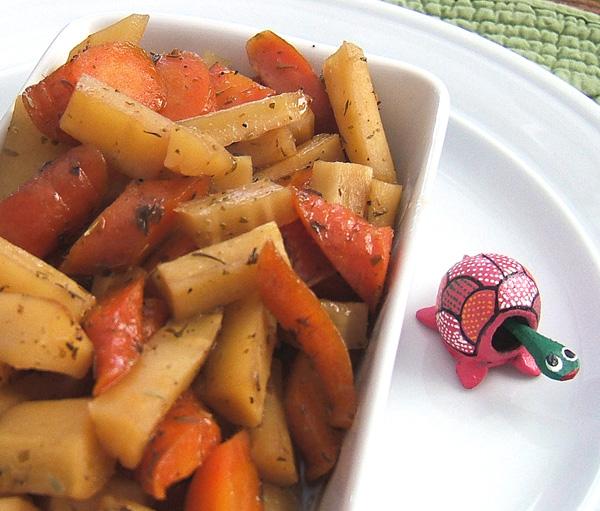 Mean's Roasted Parsnips & Carrots. Photo by Kathy228