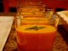 Chilled Cantaloupe Peach Soup with Ginger & Mint. Recipe by Dusty Gold
