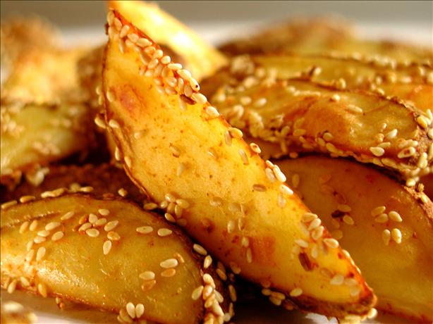 Spicy-Sesame Oven Fried Potatoes. Photo by GaylaJ