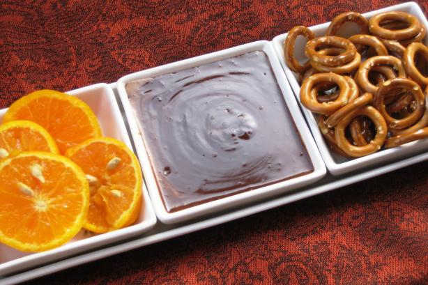 Easy Chocolate Dipping Sauce. Photo by Pneuma