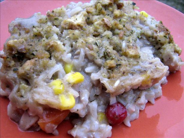 Turkey Pot Pie With Stuffing Crust (Using Leftovers). Photo by ~Leslie~