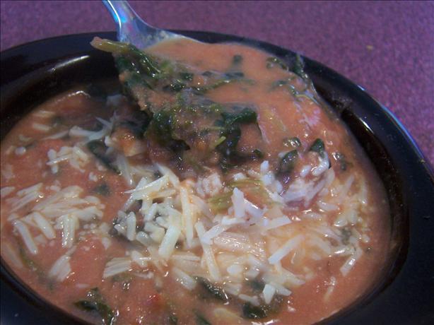 Tomato and Spinach Soup. Photo by *Parsley*