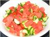 Watermelon, Cucumber and Tomato Salad. Recipe by Cathleen Colbert