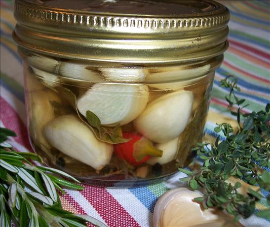 Quick Pickled Garlic with Mediterranean Flavors. Photo by Hey Jude