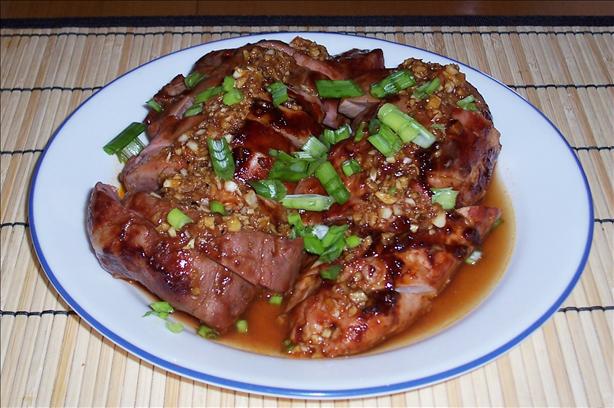 Chinese BBQ Pork with Garlic Sauce. Photo by Smilyn