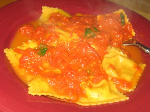 Lobster Ravioli With a Light Tomato Vodka Sauce. Photo by Kristiina
