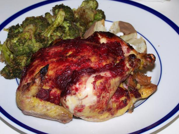 Stuffed Cornish Game Hens with Cranberry Glaze. Photo by Chef Jean