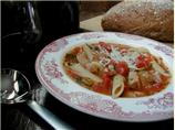 Ratatouille Soup With Pork and Penne