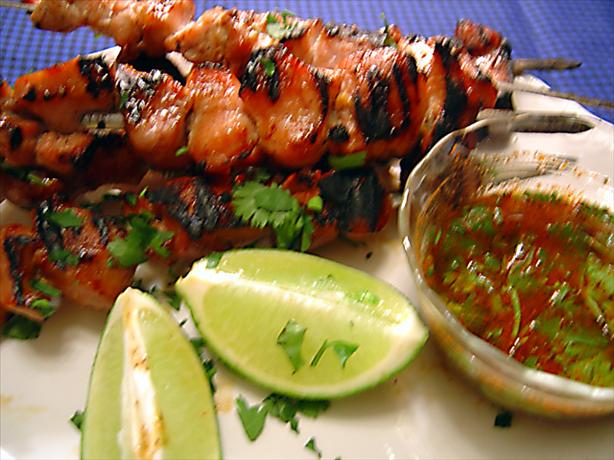 Thai Marinated Pork with Dipping Sauce. Photo by :(