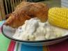 Oven Fried Chicken and Gravy. Recipe by Sudie