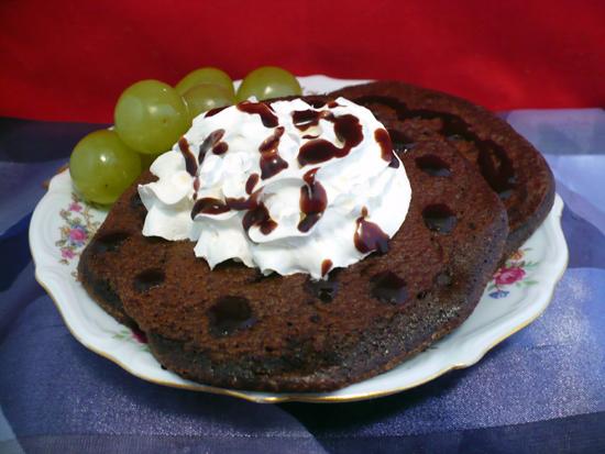 Double-Chocolate Devil's Food Pancakes. Photo by twissis